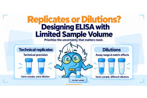 Replicates or Dilutions? Designing ELISA with Limited Sample Volume