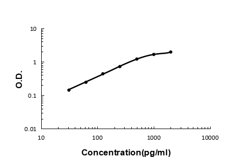  Sandwich ELISA - Recombinant human BCMA/TNFRSF17 protein standard curve