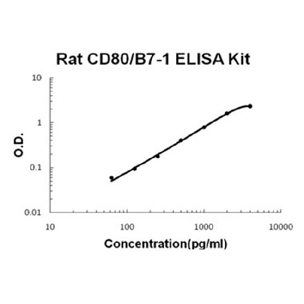Rat CD80/B7-1 PicoKine ELISA Kit standard curve