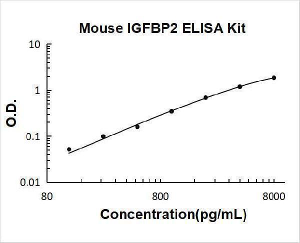 Mouse IGFBP2 PicoKine ELISA Kit standard curve