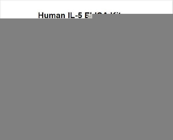 Human IL-5 PicoKine ELISA Kit standard curve