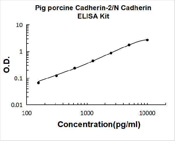 Pig Cadherin-2/N-Cadherin PicoKine ELISA Kit standard curve