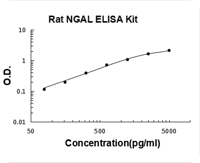 Rat Lipocalin-2/NGAL PicoKine ELISA Kit standard curve