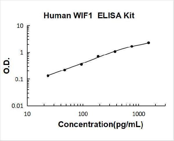 Human WIF1 PicoKine ELISA Kit standard curve