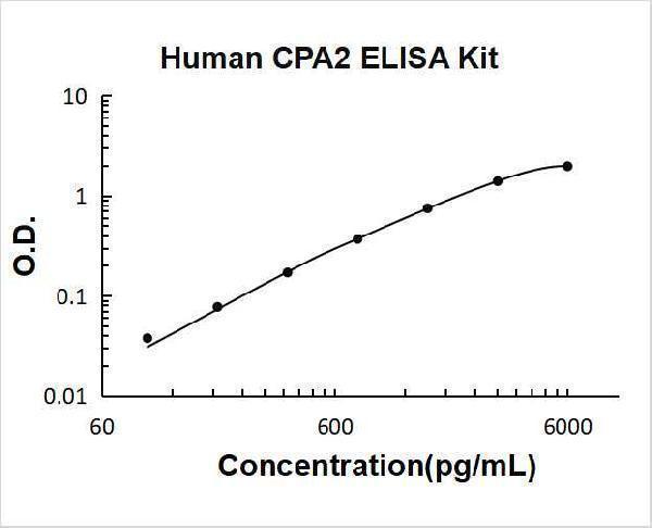 Human CPA2 PicoKine ELISA Kit standard curve