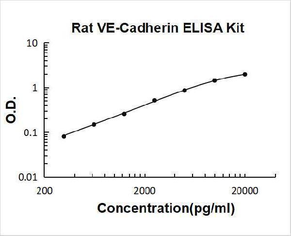 Rat VE-Cadherin/CD144 PicoKine ELISA Kitstandard curve