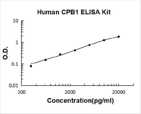 Human CPB1 PicoKine ELISA Kit standard curve