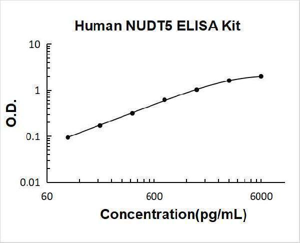 Human NUDT5 PicoKine ELISA Kit standard curve
