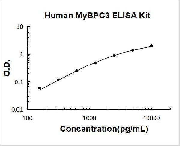 Human MyBPC3 PicoKine ELISA Kit standard curve