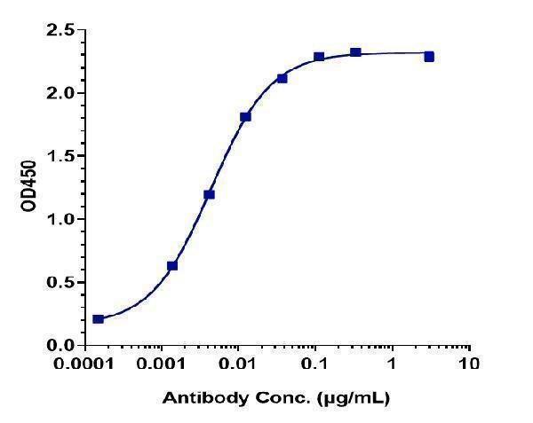 Immobilized human CTLA 4 His at 2 &mug/mL can bind Anti-CTLA-4/CD152 Reference Antibody (tremelimumab)