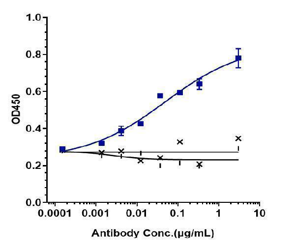 Immobilized human PCSK9 chis at 2 &mug/mL can bind Anti-PCSK9 Reference Antibody (alirocumab)