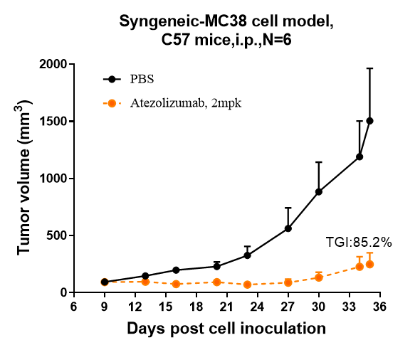 m00109 6 syngeneic mc38 cell model