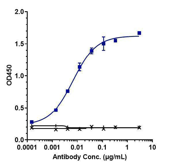 Immobilized human IL 33 His at 2 &mug/mL can bind Anti-IL-33 Reference Antibody (tozorakimab)