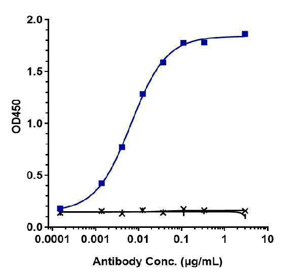 Immobilized human CEACAM5 His at 2 &mug/mL can bind Anti-CEACAM5/CEA/CD66e Reference Antibody (tusamitamab-MMAE)