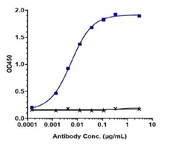 Immobilized human NRP1 His at 2 &mug/mL can bind Anti-NRP1/VEGF165R/CD304 Reference Antibody (vesencumab)