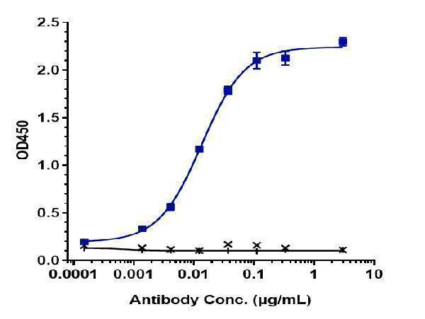 Immobilized human FRalpha His at 2 &mug/mL can bind Anti-FOLR1/FRA Reference Antibody (mirvetuximab-MMAE)