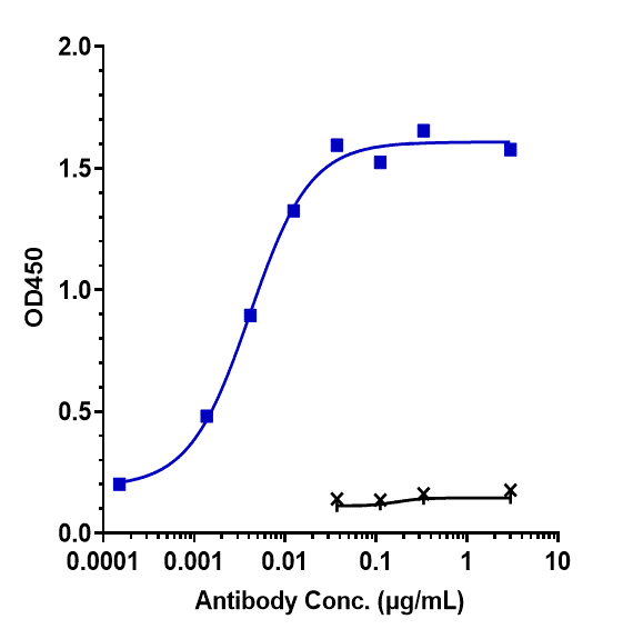 Immobilized human CLDN6 VLP Protein at 2 &mug/mL can bind Anti-CLDN6 Reference Antibody (DS-9606a)