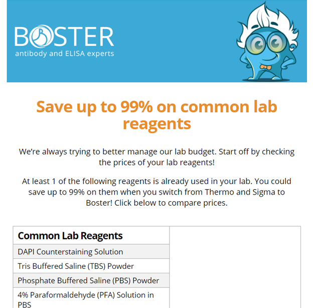 Save up to 99% on common lab reagents newsletter thumbnail
