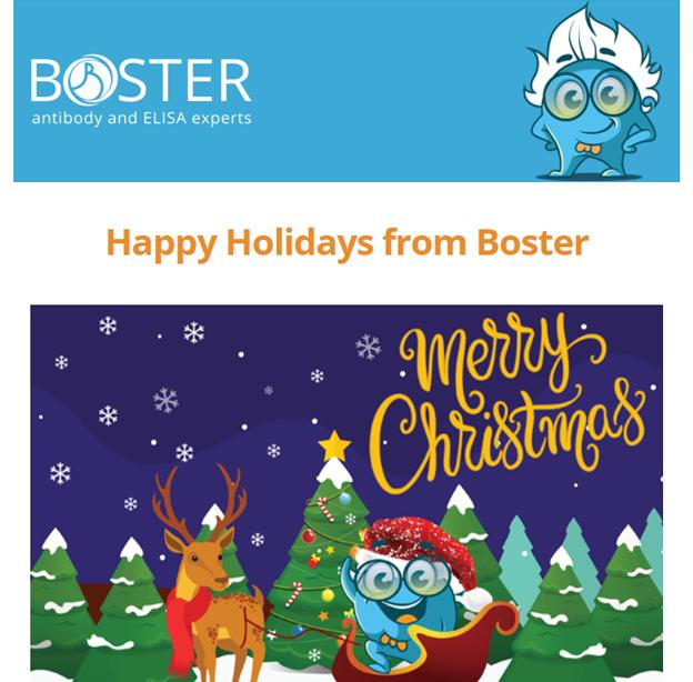 Happy Holidays from Boster newsletter thumbnail