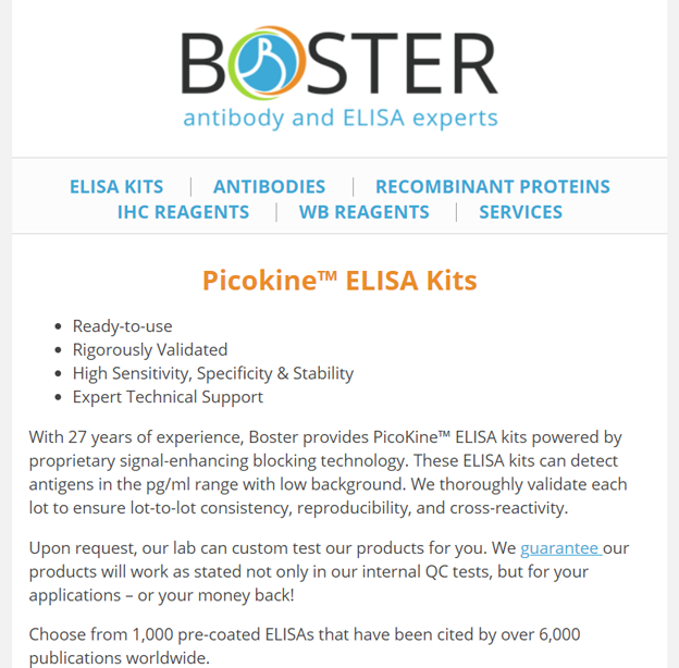 Picokine ELISA kits newsletter thumbnail