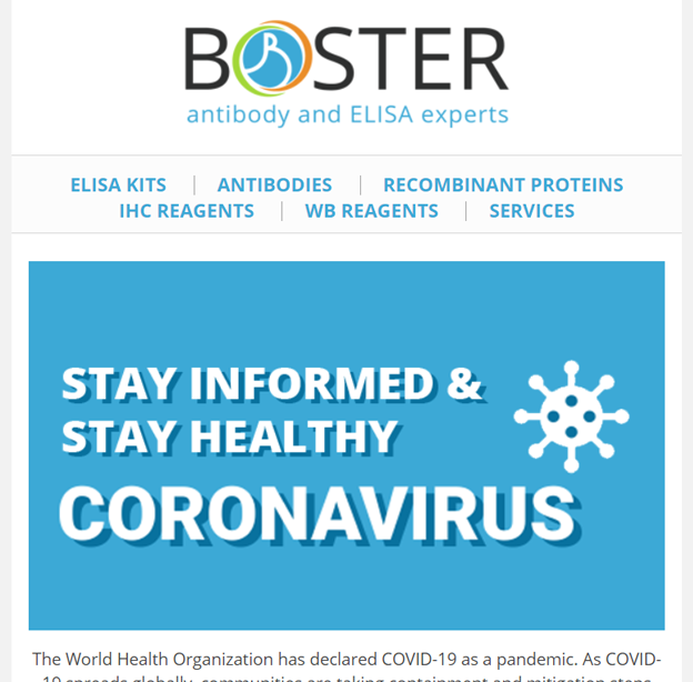 Coronavirus stay informed and stay healthy newsletter thumbnail