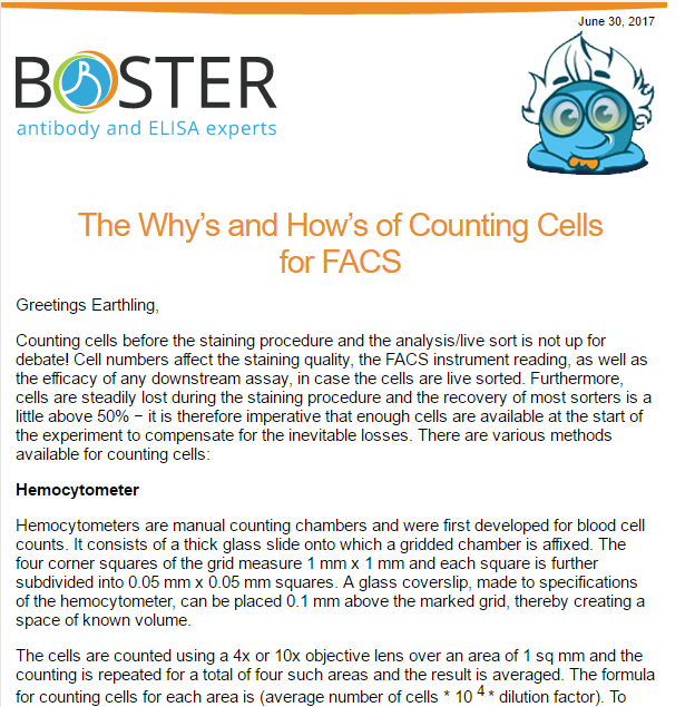 The whys and hows of counting cells for FACS newsletter thumbnail