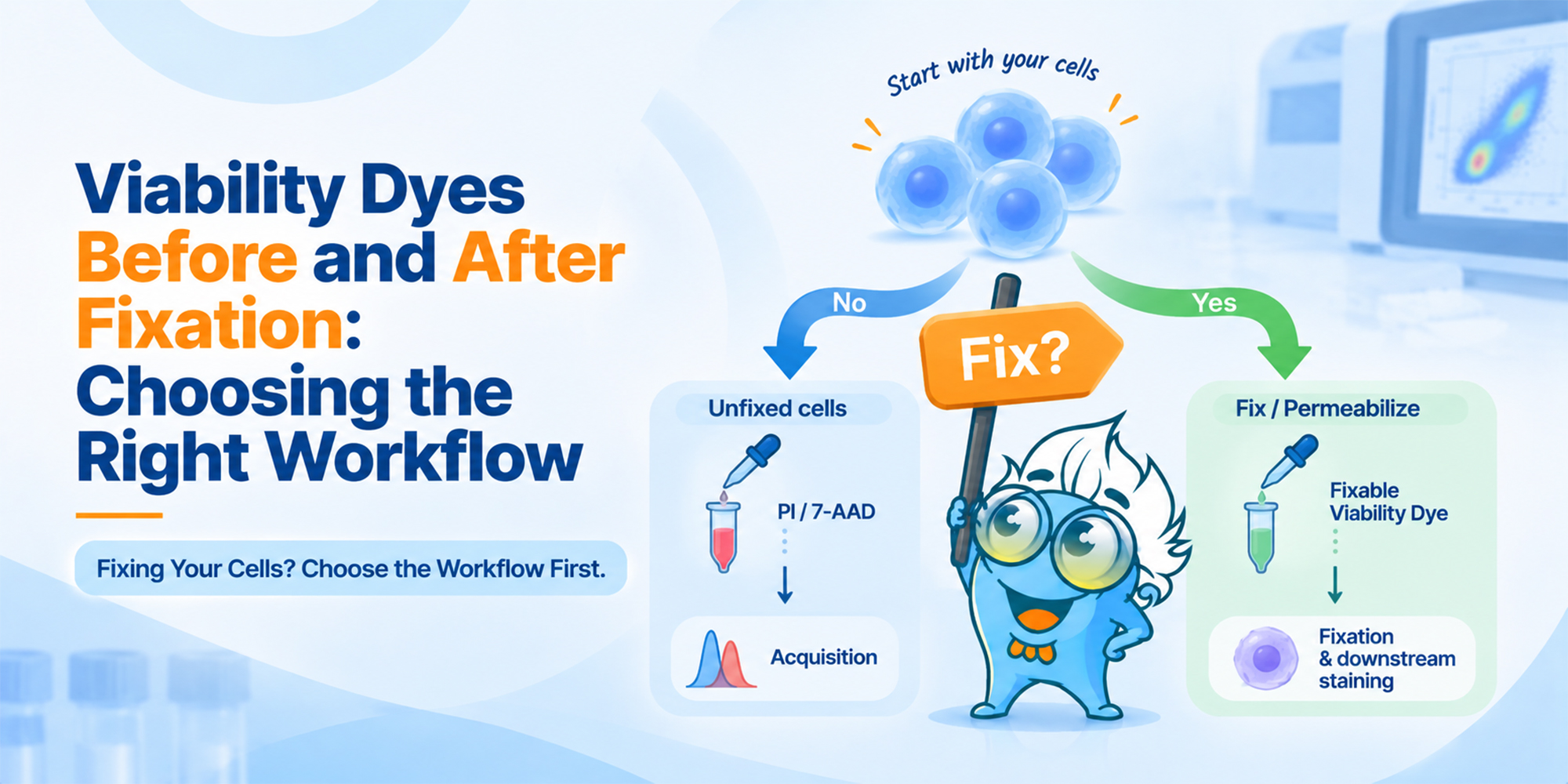 Viability Dyes Before and After Fixation: Choosing the Right Workflow